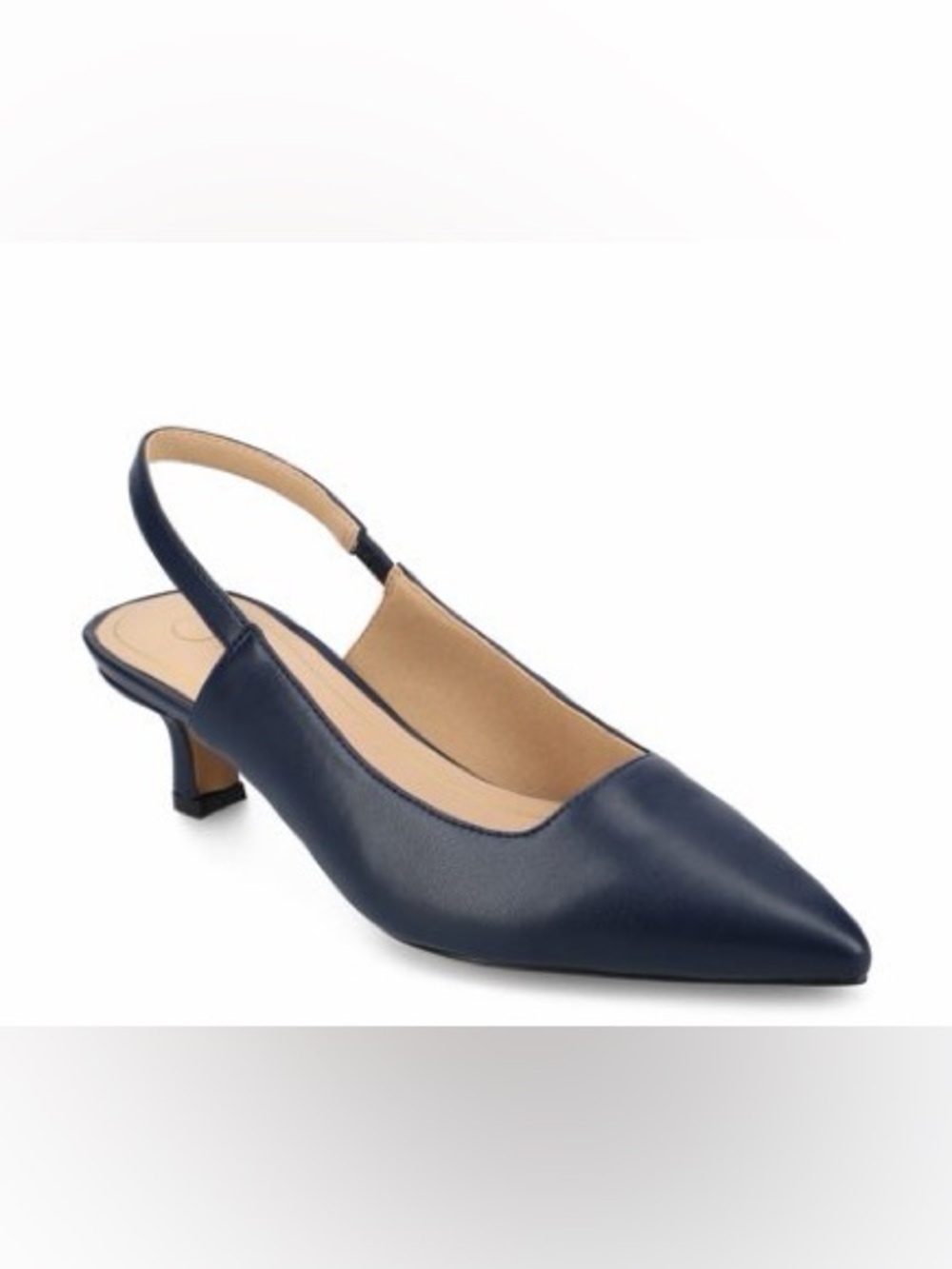 Journee Paulina Size 9 Slingback Kitten Heel Navy NWOT